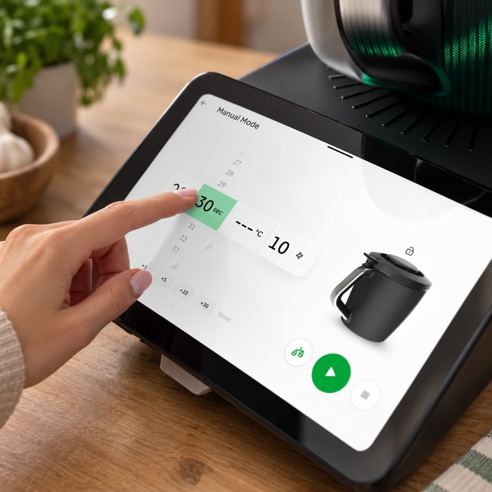 Guided Cooking on the TM7 touchscreen in Manual Mode