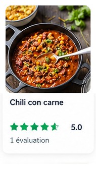 Fiche de recette Cookidoo : Chili con carne