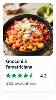 Fiche de recette Cookidoo : Gnocchi à l'amatriciana