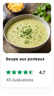 Fiche de recette Cookidoo : Soupe aux poireaux