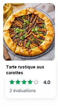 Fiche de recette Cookidoo : Tarte rustique aux carottes