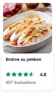 Fiche de recette Cookidoo : Endive au jambon