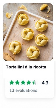 Fiche de recette Cookidoo : Tortellini à la ricotta