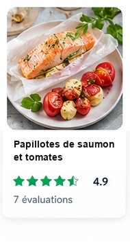 Fiche de recette Cookidoo : Papillotes de saumon et tomates