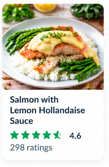 Cookidoo recipe card: Salmon with Lemon Hollandaise Sauce
